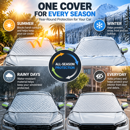 🔥Hot Sale- 48% OFF -🚗 Magnetic Windshield Cover – All-Season Sun, Snow & Frost Protector for Cars, SUVs & Trucks
