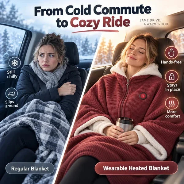🎁 Wearable Heated Blanket for Cozy Couch & Desk Comfort