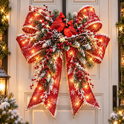 🔥HOT SALE🎀✨ Christmas Magic Bow Door Hangers – Oversized Light-Up Holiday Bows in 6 Festive 🎄