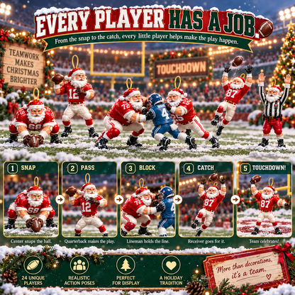 🎅🏈 Santa’s American Football Team – 24 Christmas Game-Day Players
