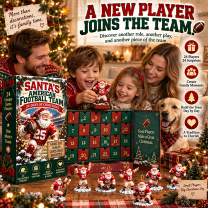 🎅🏈 Santa’s American Football Team – 24 Christmas Game-Day Players