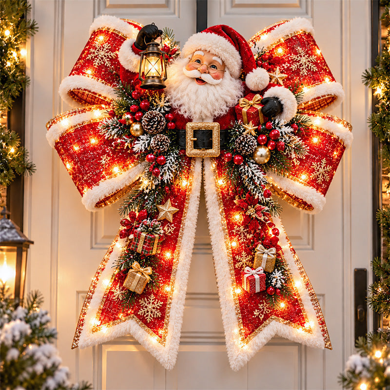 🎀🎀 Giant Light-Up Christmas Bows – Oversized Festive Door Decor ✨