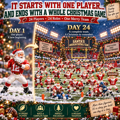 🎅🏈 Santa’s American Football Team – 24 Christmas Game-Day Players