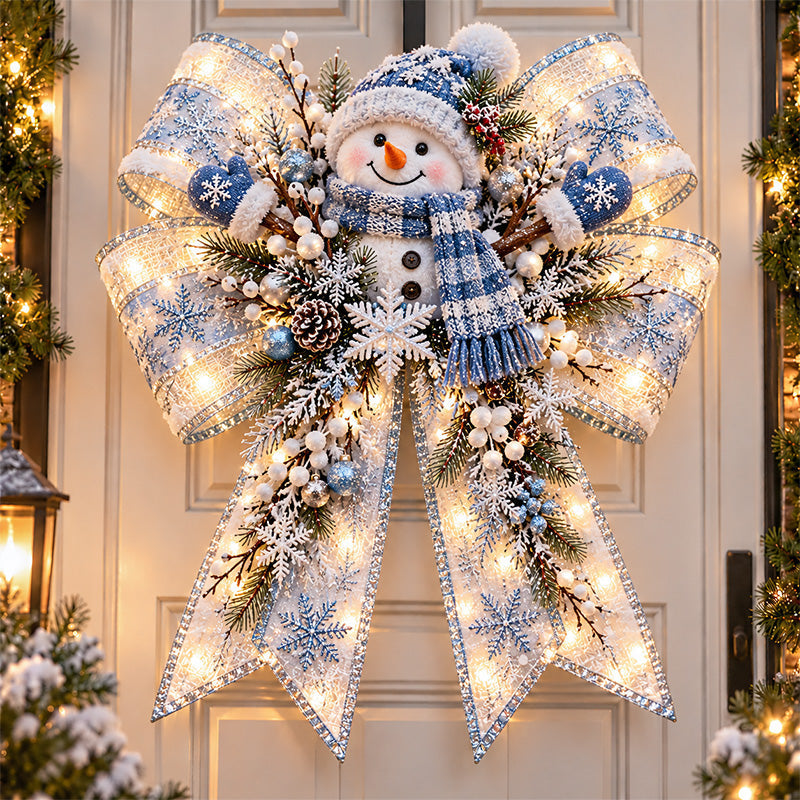 🎀🎀 Giant Light-Up Christmas Bows – Oversized Festive Door Decor ✨