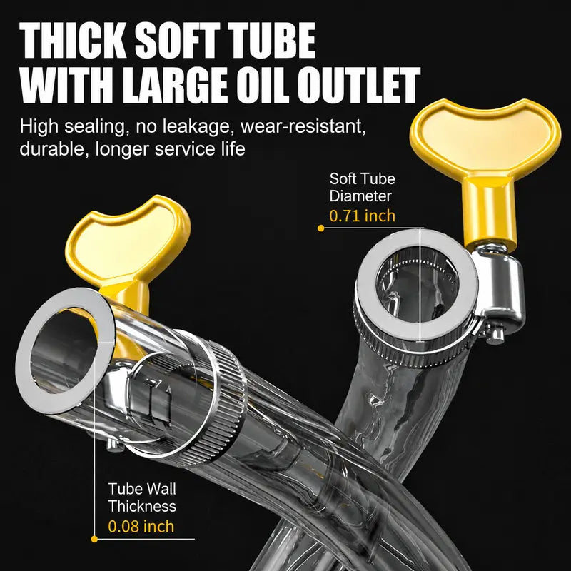 🔥⛽Manual Siphon Pump Kit with 1M Hose, Rubber Pump Bulb & 2 Hose Clamps, Liquid Transfer Pump for Fuel Water Oil, Car Boat Motorcycle