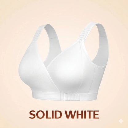 Front-Wrap Comfort Bra — Solid & Lace