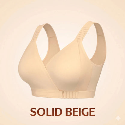 Front-Wrap Comfort Bra — Solid & Lace