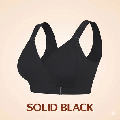 Front-Wrap Comfort Bra — Solid & Lace