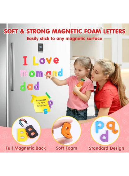 234 PCS Magnetic Alphabet Tiles Toy, Uppercase & Lowercase Letters with Double-Sided Whiteboard + 40 Flash Cards, STEM Educational Spelling Toy for Kids, Magnetic Letters Numbers Set for Preschool Learning, Classroom Supplies, Early Development Toy