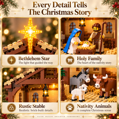 🏠 🎁Build The Christmas Story – Nativity Scene Building Block Set