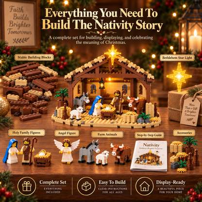 🏠 🎁Build The Christmas Story – Nativity Scene Building Block Set