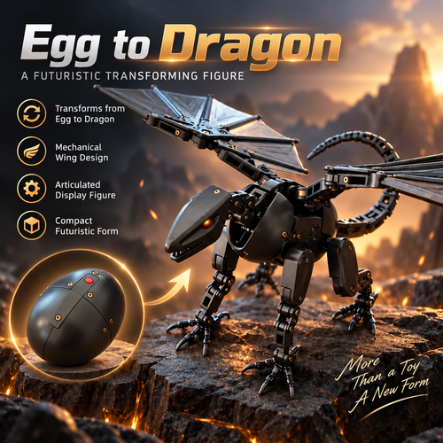 🐉🔥 From Egg to Dragon – Epic Mechanical Transforming Toy! 🔥🥚