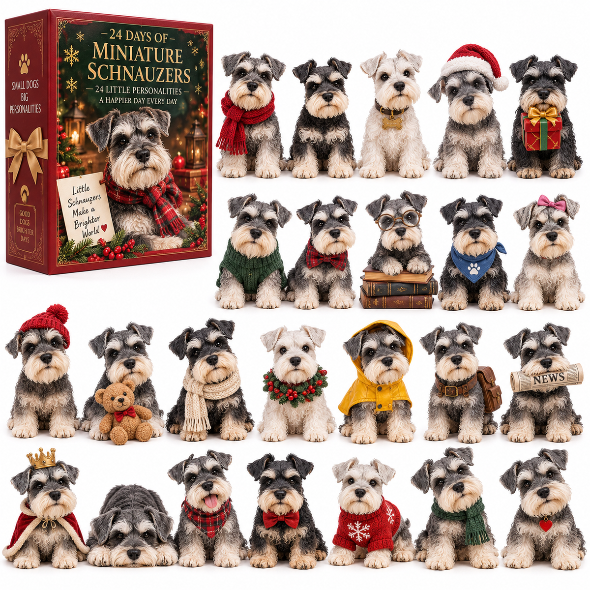 ⏳ Last day to save 49% –🔥24 Days of Schnauzer Love – A Little Bearded Friend Every Day🔥
